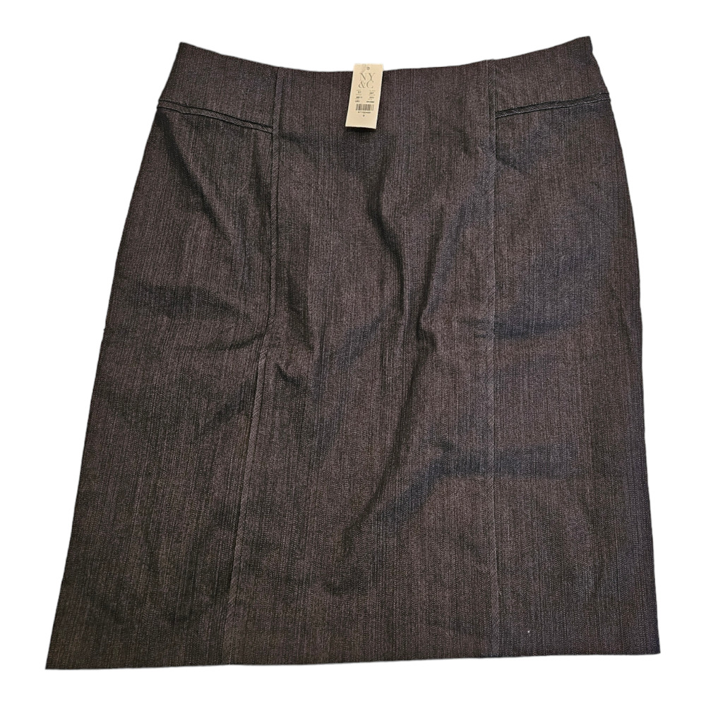 New York & Company Size 8 Black A-Line Skirt